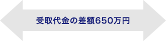 受取代金の差額６５０万円